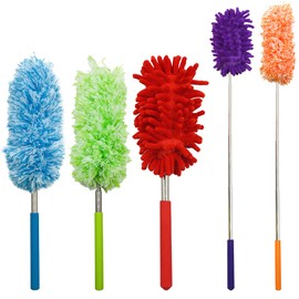 AIFUDA - Plumero de microfibra para limpieza, plumero de pluma, lavable, extensible para oficina, computadora, muebles