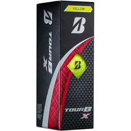 Bridgestone B4YXJ Tour B X Golf Balls, 2024 Model, Sleeve Box, 3 Balls, Yellow