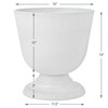 Arcadia Garden Products PSW BC38CT Classical Urn, 15", Cement Color,
