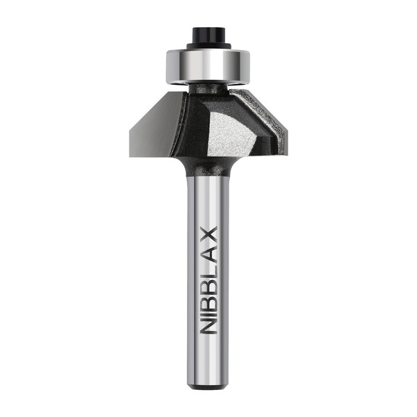 NIBBLAX 45 Degree Router Bit, Chamfer Router Bit 1/4 inch
