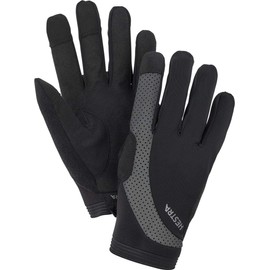 Hestra Apex Reflective Long Bike Glove - 5-Finger Glove for Biking - Black - 9