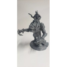 3D Printed 11"Boba Fett Riding Rancor Model Book of Boba Fett Silver PLA Plastic