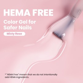 Beetles Nude Pink Gel Nail Polish - 15ml Hema Free Natural Nude Gel Polish Nail Concealer Jelly Sheer Translucent Effect Soak Off UV Misty Rose Collection Nail Art Manicure Gift for Women