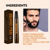 Waterproof Beard Colouring Pen, High Coverage for Grey Hair, Easy