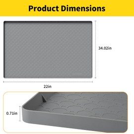 34" x 22" Under Sink Mat Waterproof,Sink Protector for Kitchen Organizers and Storage,Thicken Cabinet Protector and Kitchen Shelf Liner,Multipurpose Mat for Pets, Coffee Area, and Shoe Entryway