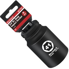 BILITOOLS 3/4" Drive Deep Impact Socket,41mm Socket Metric, 6-Point Axle Nut Socket, CR-MO, for Trucks, Semi-Trucks, Other Large Vehicles. Fit 3/4-inch Drive Impact Wrenches for High-Torque Work