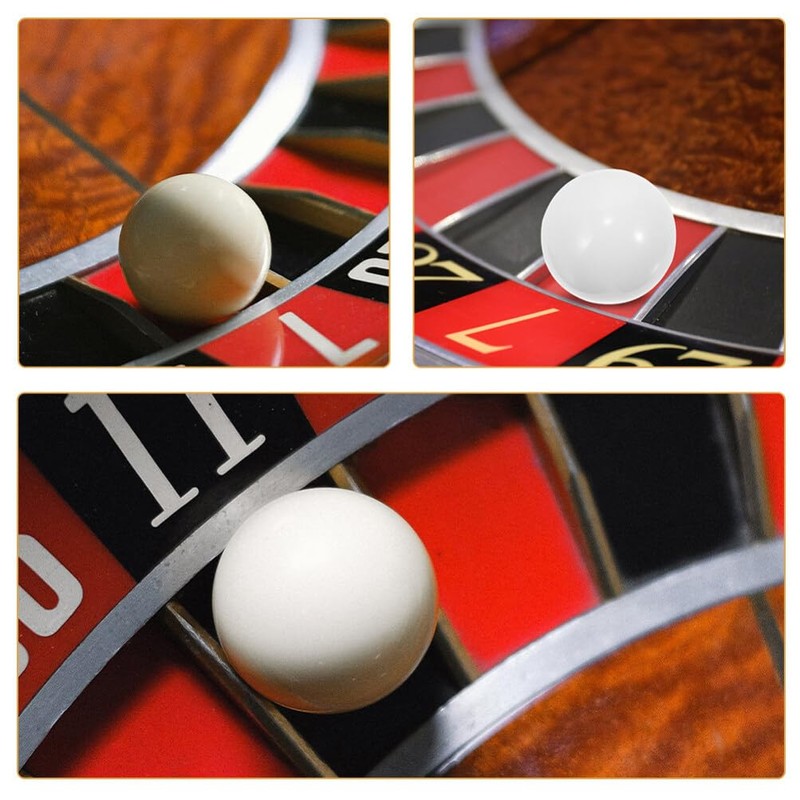 Abaodam Roulette Wheel Beads Replacement Set 5Pcs White Round Ball
