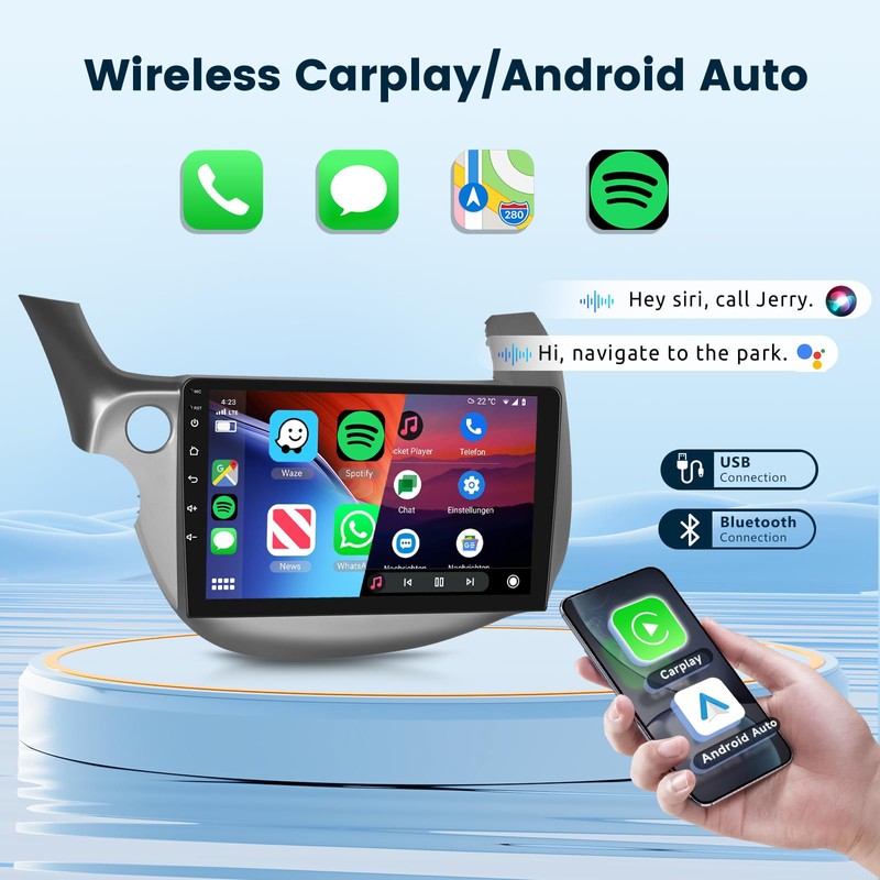for Honda Fit 2008-2013 Android Car Stereo Support Wireless Carplay/Android