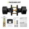 Goldenwarm Matte Black Door Knobs Interior, Privacy Bedroom Door Knob