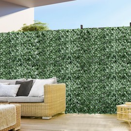 Windscreen4less 1PC 6' x 8' Artificial Faux Ivy Leaf Decorative Fence Screen Faux Leaves Fence Cover Wall Decoration for Outdoor Garden Patio Porch Deck Balcony Yard