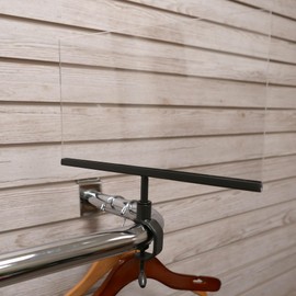 STORE FIXTURES DIRECT Grey Universal Clamp On 7" x 11" Acrylic Frame Sign Holder, Retail Garment Rack Card Display, 11" H, 1 Unit