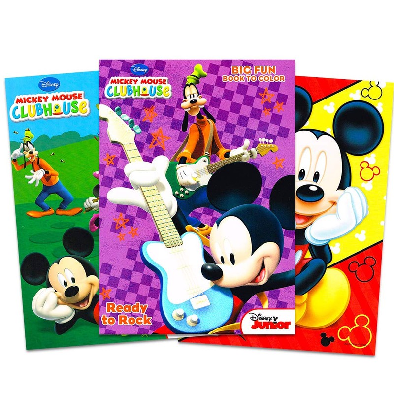 Mickey Mouse Coloring Book Set (3 Books)