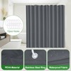 Haturi Bathroom Accessories Set, Grey Bathroom Curtains Shower Set, 5PC