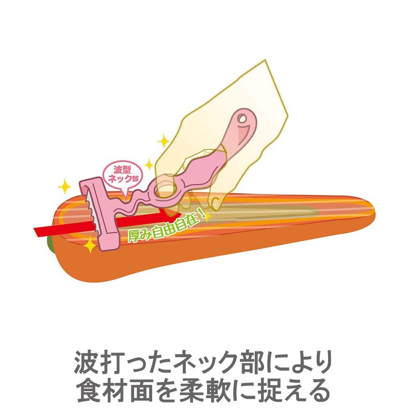 ののじ ピーラー 根菜フリルサラダ 削りーナ ミルキーイエロー FSP-01Y