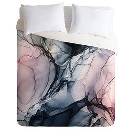 Society6 Elizabeth Karlson Blush Navy Gray Abstract Calm Duvet Cover Set with Pillowcase(s), King, Havana Jungle