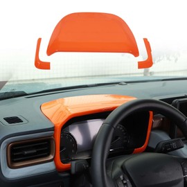 TOYCIDFG Dashboard Center Console Frame Cover Trim Compatible with Ford Maverick 2022-2025 Car Interior Accessories Instrument Panel Dial Decoration Panel Moulding Trims (Orange)