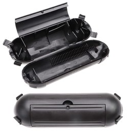 Outdoor Extension Cord Safety Cover with Waterproof Seal, IP44 Weatherproof Cord Cover for Protect Outdoor Outlet Plug Socket Holiday String Lights, Black - Pack of 2