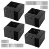 Rasugarlary 4 Pcs Workbench Brackets, 4x4 3-Way Right Angle Corner