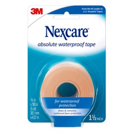 Nexcare Nexcare Absolute Waterproof Tape, Flexible Foam Medical Tape, Secures Dressing and Keeps Wounds Dry - 1.5 in x 5 yds, 1 Roll of Tape