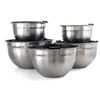 Megachef Stackable Mixing Bowl Set with Lids, 5 Piece Assorted
