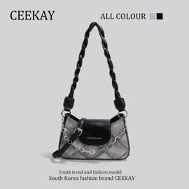 CEEKAY Women's Shoulder Bag, Handbag, Pochette, Crossbody Handbag, 3 Way, Lightweight, Smaller, Mini Bag, Large Capacity, Bag, Travel, Work, Office, Small Storage, Cute, Black