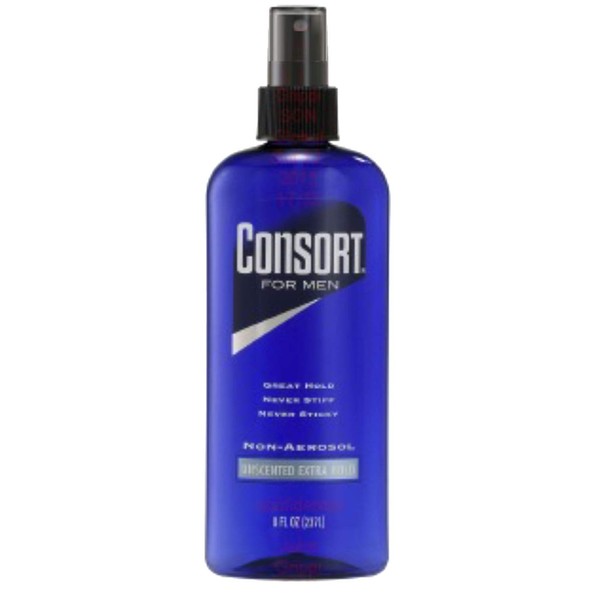 Consort Hair Spray 8 Ounce Unscented Extra Hold Pump Non-Aero (236ml) (6 Pack)