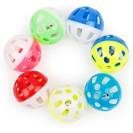 Nlinlin 10 Pcs Hollow Rolling Bell Ball Pet Bird Toy Ball Foot Talon Toy for Parakeet Cockatiel Parrot Fun Bird Balls Cage