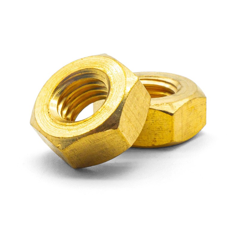 Hippo Hardware M16 (16mm) Solid Brass Hexagon Full Nuts for
