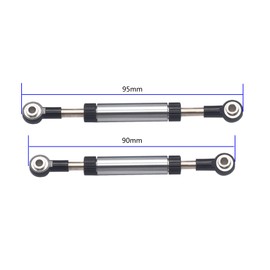 ShareGoo Alloy Adjustable Servo Link Rod Steering Linkage 90-95mm Compatible with Axial SCX10 RC4WD D90 1/10 RC Crawler Car