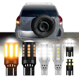 USR Amber Turn Signal & White Reverse Backup & White License Plate LED Bulbs Canbus Error Free - 6 Pieces Combo UPGRADE Compatible with 2006-2008 Toyota Rav4 Tail Lights (Fits Factory Tail Lamps)