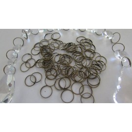 Unbranded 300 PC 12MM BRONZE RING CONNECTOR CHANDELIER PARTS CHAIN CRYSTAL HANGING