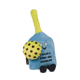 Punchkins Pickleball Plushie, Funny Meme Gag Gift, Comical Plush Collectible, Stocking Stuffer Present, Great for Emotional Support, Fun Desk Accessory, Weighted Base for Display