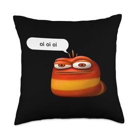 Red Larva Oi Oi Throw Pillow