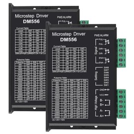 D-FLIFE 2pcs DM556 CNC Digital Stepper Motor Driver 2-Phase Stepper Motor Driver 20-50V DC Max 5.6A 128 Subdivision for Nema 23, 24 and Nema 34 Stepper Motor