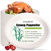 EOGRFW 24 Stück Ovale Pappteller, 31,7 x 25,4 cm Bagasse