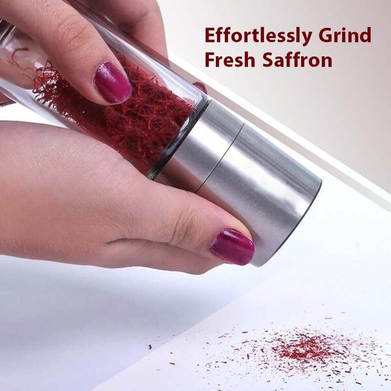 Premium Saffron Grinder: The Gourmet Saffron Grinder: Masterfully Grind Salt,
