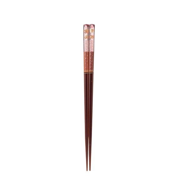 Ishida 38674 Luxury Wakasa Lacquer Chopsticks Sakura Chidori 8.5 inches (21.5 cm), Pink