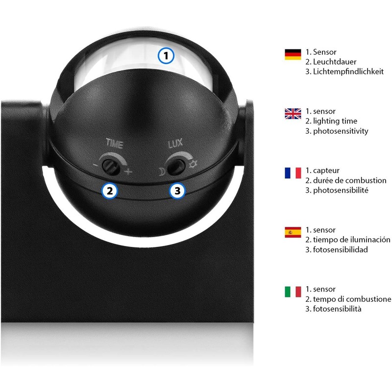 VELAMP MS005 Compact Motion Detector IP44 Black