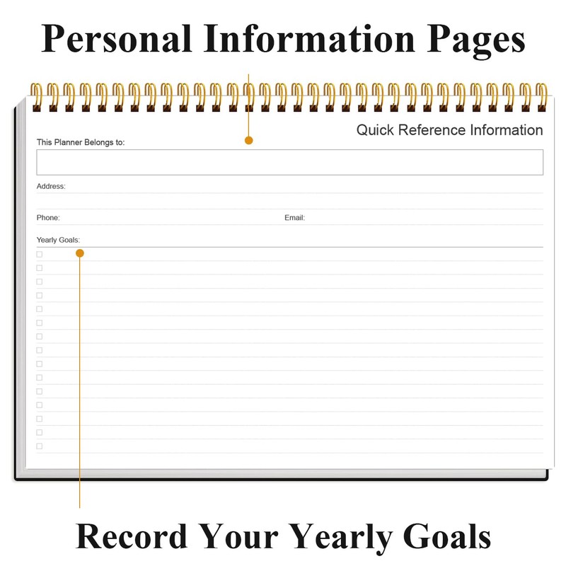 Weekly Productivity Planner - 8" x 11" Dashboard Desk Pad/Planner,
