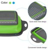 CASA -J Collapsible Colander Set, 2pcs Silicone Square Foldable Strainer