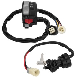 M MATI Start Stop Headlight Switch & Ignition Key Switch for Yamaha Warrior 350 1987-1995 Big Bear 350 1987-1994 Moto-4 225 250 350 1986-1994 Pro-4 Pro Hauler Terra Pro 1988-1989 59V-83973-09-00