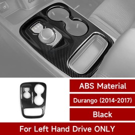 Youtaiche Car ABS Gear Shift Panel Cover Trim for Dodge Durango Accessories 2014 2015 2016 2017 Carbon Fiber Interior Decoration (Black)
