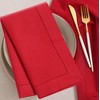 Limecasa Cloth Napkins Hemstitched Wedding Napkins, Set of 12, Machine