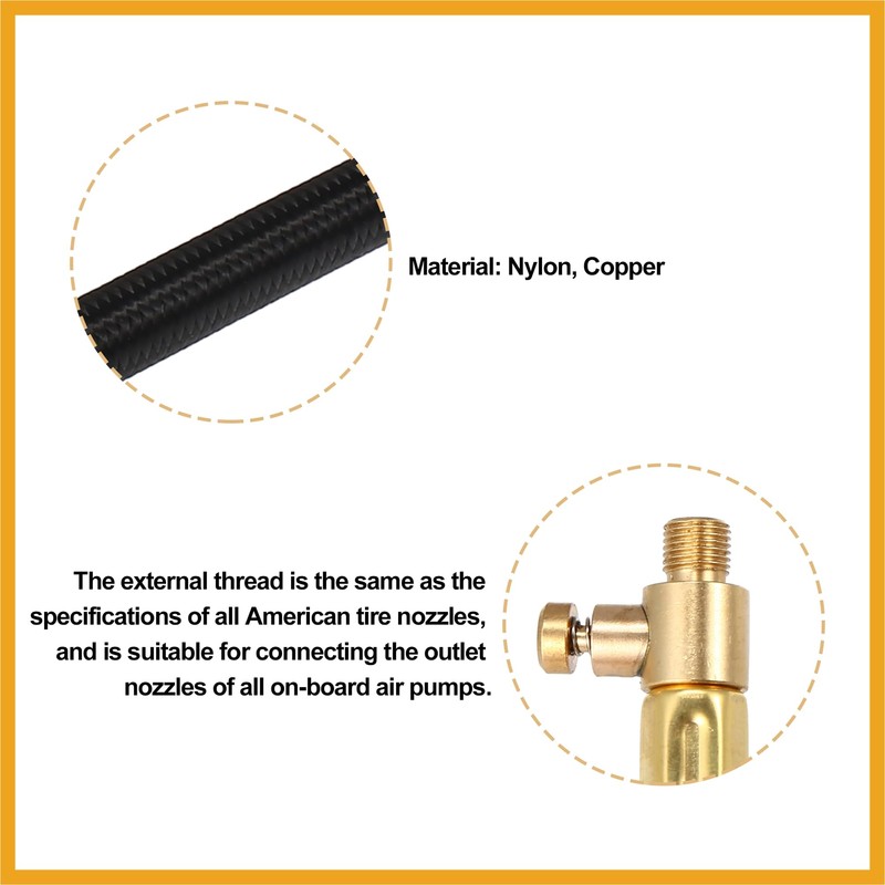 Partuto 100cm 39" Car Tire Valve Pipe Air Chuck Inflator