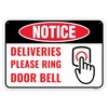 1PC Deliveries Please Ring Doorbell Sign, 10 x 7 Inches