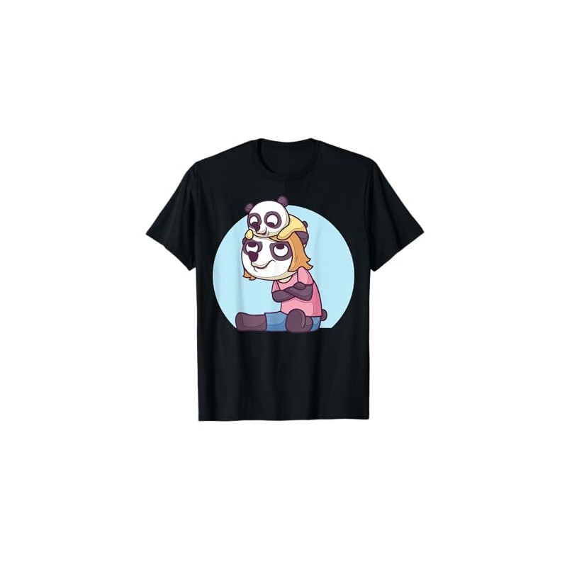 Cute Cartoon Panda Character For Kids T-Shirt