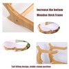 Zosebffej Fruit Bowl With Bamboo Wood Stand, Fruit&Vegetable Candy Dish