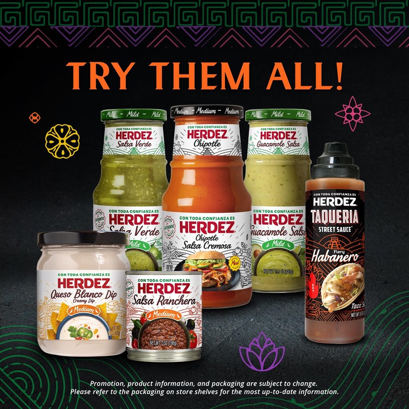 HERDEZ TAQUERIA STREET SAUCE, Roja, Medium, 9 oz Squeeze Bottle