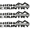 3Pcs High Country Emblems Side Door Tailgate Letter Logo Car