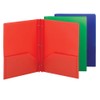 Smead Poly Two-Pocket Folder, Three-Hole Punch Prong Fasteners, Letter Size,